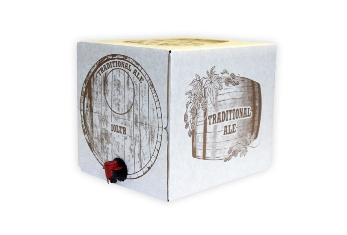 10 litre printed ale box - bag in box