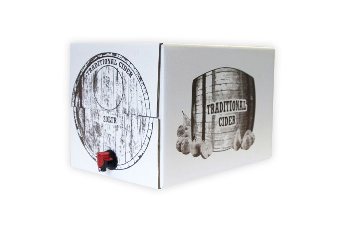 20 litre printed cider box - bag in box