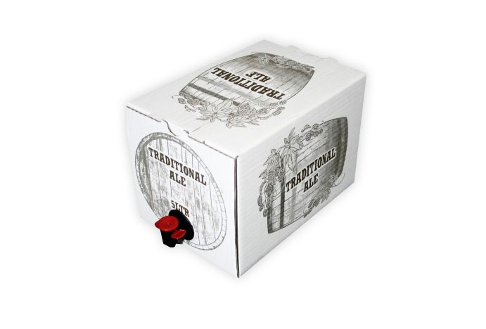 5 litre printed ale box - bag in box