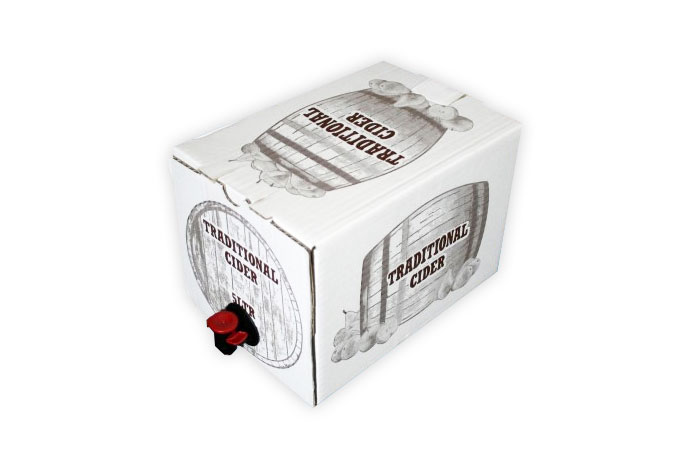 5 litre printed cider box - bag in box